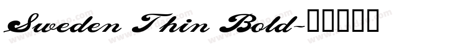 Sweden Thin Bold字体转换